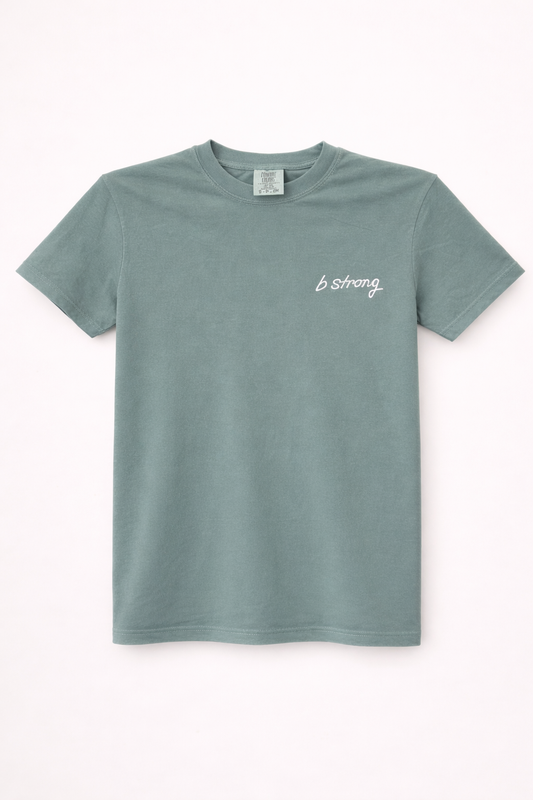 B Strong Short Sleeve Green Tee